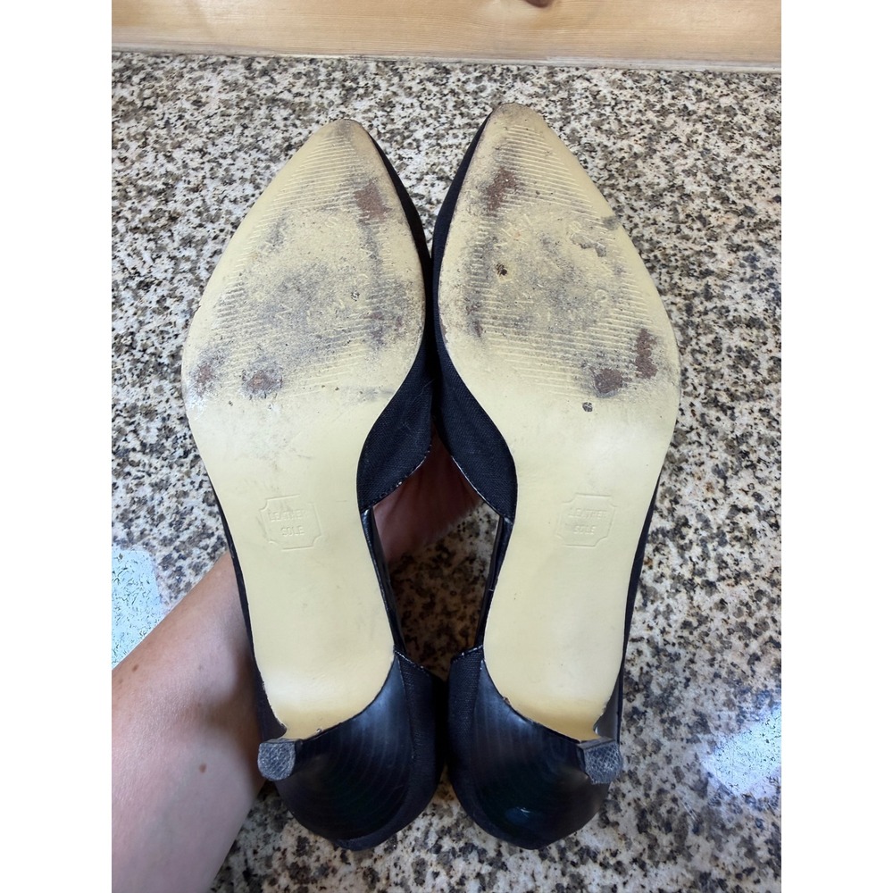 Isaac Mizrahi for Target Black Fabric Kitten Heel Pumps Pointed Toe Size 7 - Picture 6 of 8
